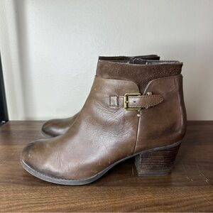 Franco Sarto Brown Leather Ankle Boots 7.5